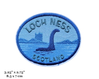 Loch Ness Nessie Monster Scottish Folklore Myth Logo Embroidered Iron On Patch