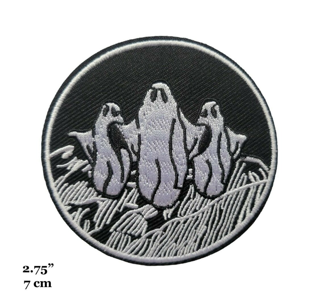 Ghosts Spooky White on Black Round Embroidered Iron on Patch - Etsy