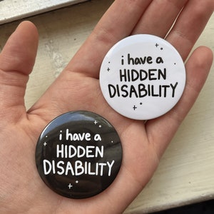 Einfache versteckte Behinderung Pins weiche Pastellfarben Autismus ADHD