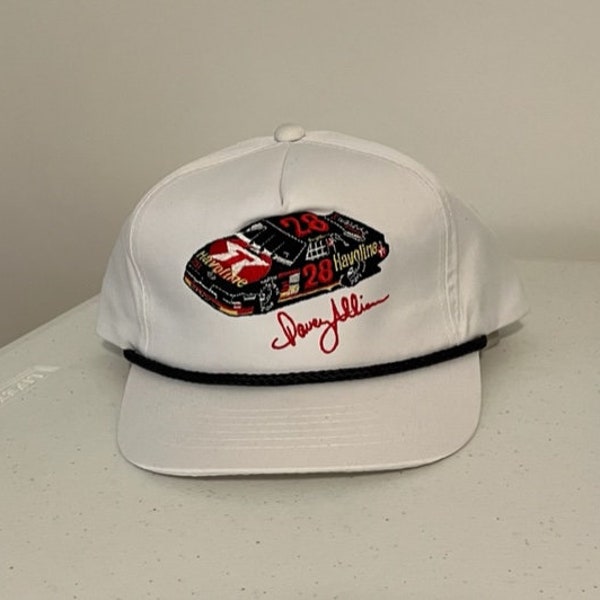 Davey Allison Embroidered Signature NASCAR Baseball Cap