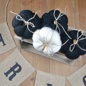 Decorative Knit Pumpkin, Halloween Edition
