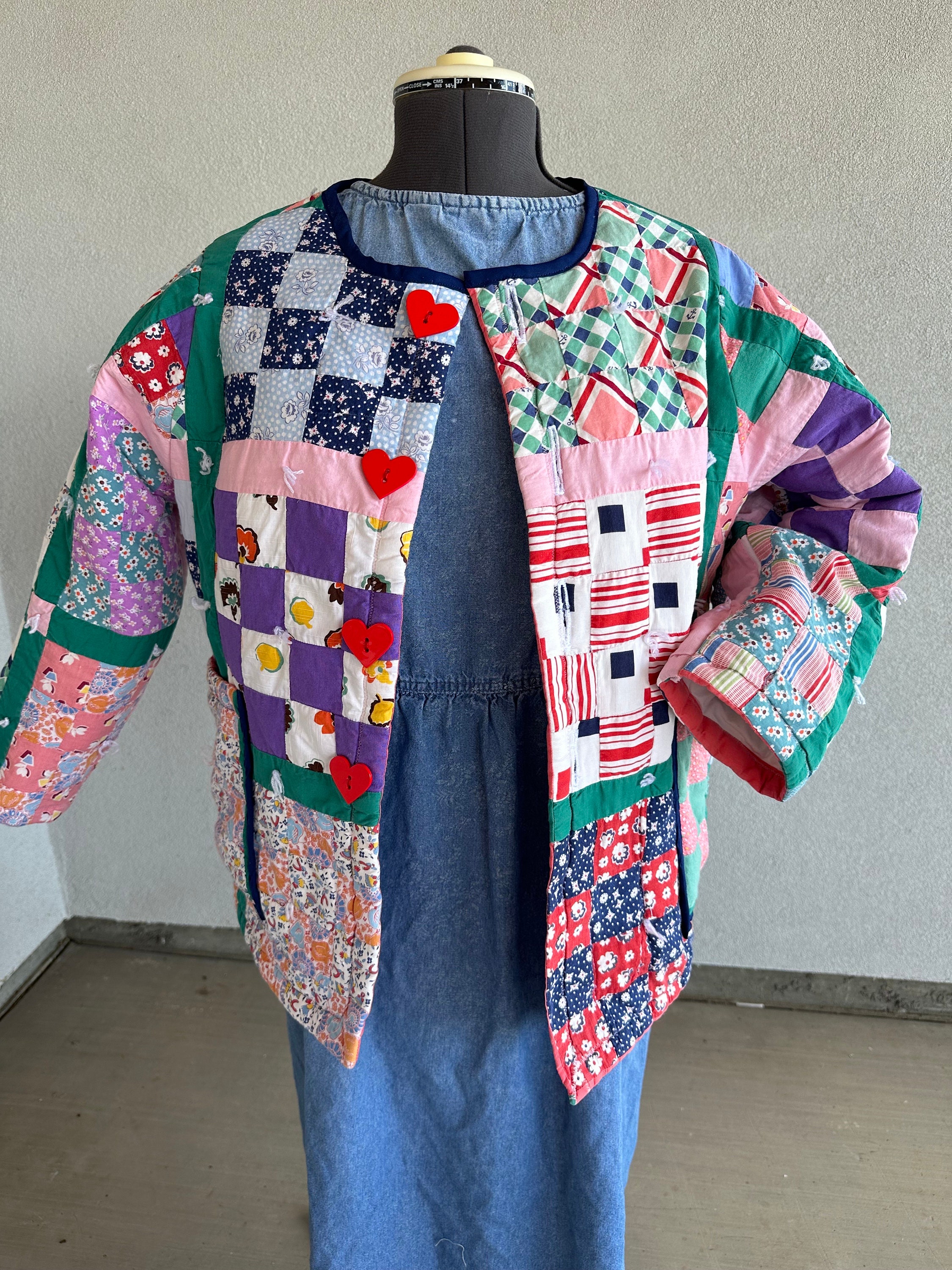 Colorful Fun Vintage Quilt Shop Coat. - Etsy