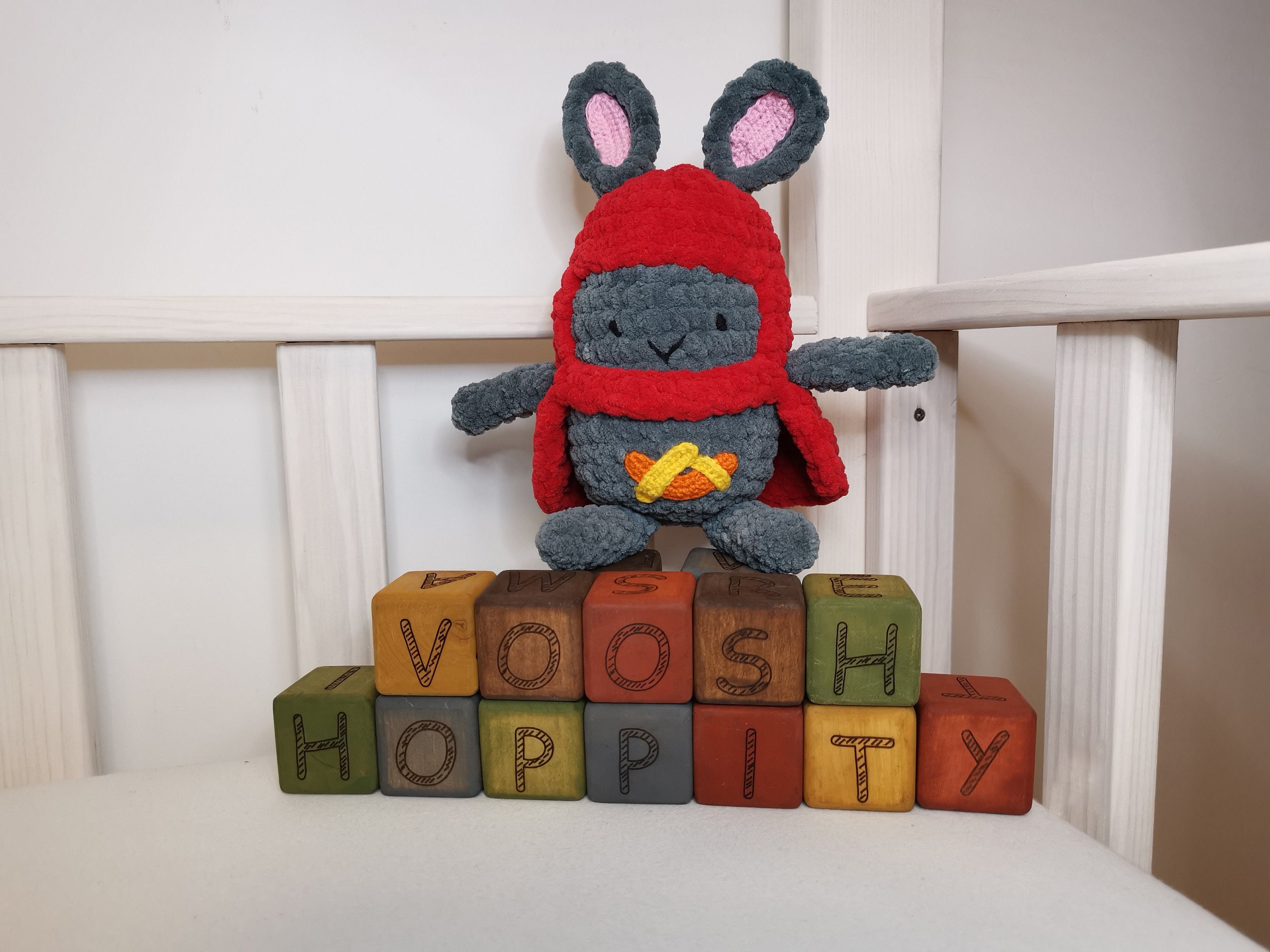 Juguete Hoppity Voosh de ganchillo, duradero y suave Bing Bunny amigo  peluche, juguete de dibujos animados de Bing -  España