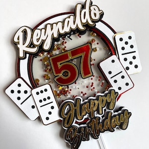 Domino Cake Topper: Domino Birthday Party Decor