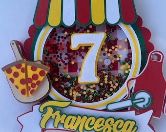 Adorno para tarta de pizza: decoración de pizza para fiesta de cumpleaños