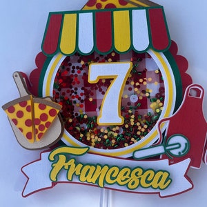 Pizza Cake Topper, Pizza Party Cake Topper, Pizza Party Themed, Pizza Birthday Party, Pizza Party Decoration,  Pizza Party Birthday