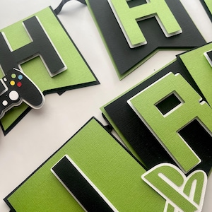 Videospiel-Geburtstagsbanner, Gamer Geburtstagsbanner, Videospiel-Geburtstagsdeko, Gaming-Geburtstagsbanner, Videospiel-Party-Dekor, Gamer-Geburtstag