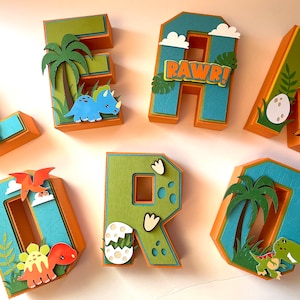 Dinosaur 3D Letter, Dinosaurs Birthday Decor, Dinosaur Party