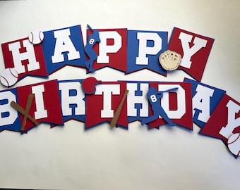 Faixa de aniversário de beisebol, decoração para festa de calouro do ano
