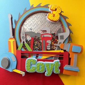 Handyman Cake Topper, Builder Tools Birthday Party Decoration