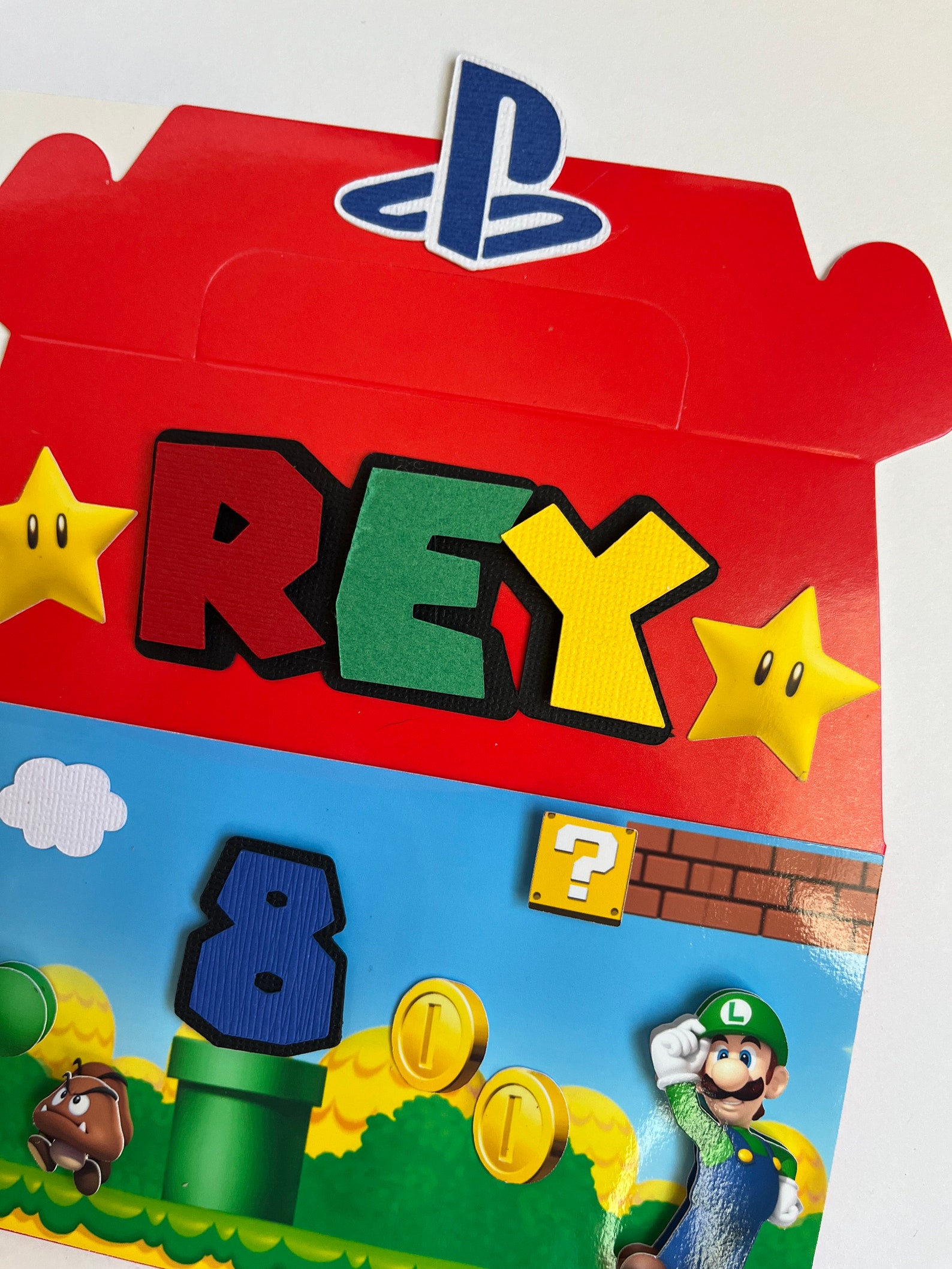 Super Mario Box Mario Bros Box Super Mario Birthday Mario - Etsy