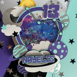 Space Cake Topper, Outer Space Cake Topper, Space Birthday Theme, Outer Space Party Decor, Space Birthday Decor, Outer Space Birthday Decor