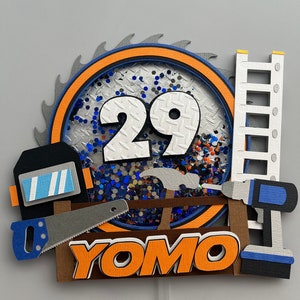 Handyman Cake Topper: Carpenter Birthday Party Decor