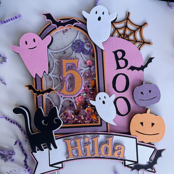 Halloween Cake Topper, Halloween Theme, Spooky, Boo, Halloween Birthday, Halloween Decor, Halloween Party, Halloween Birthday Decor