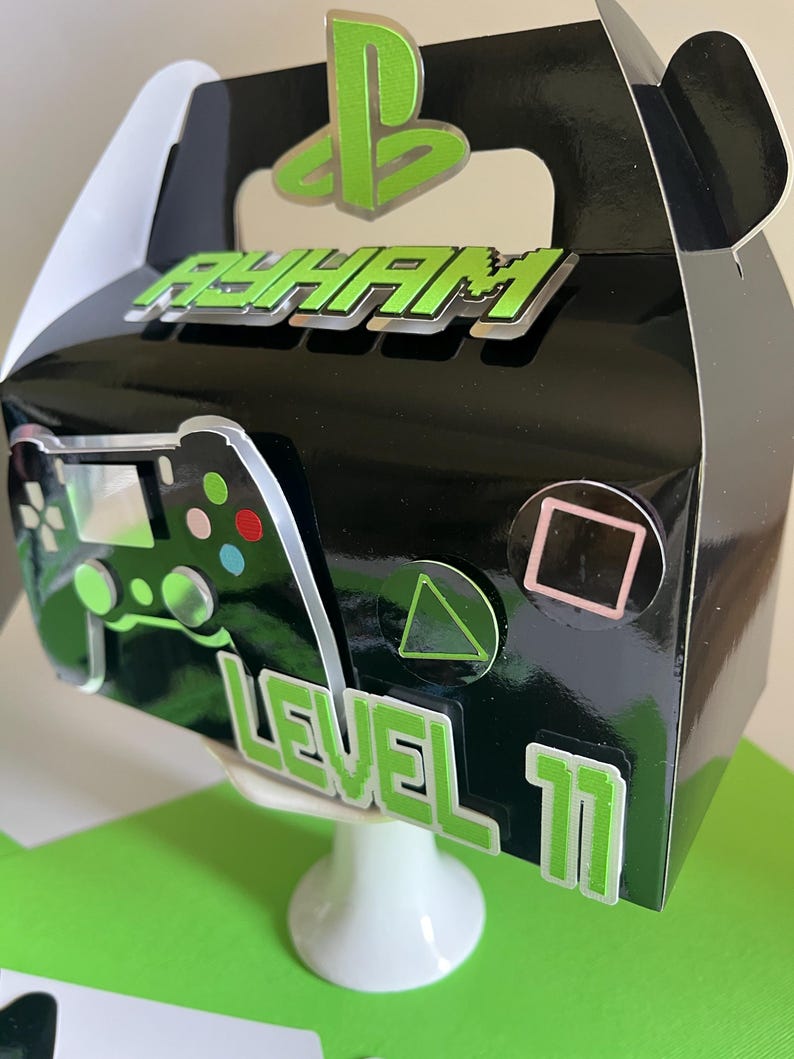 Gamer Party Gable Boxes, Video Game Party Favors, Gaming Birthday ...