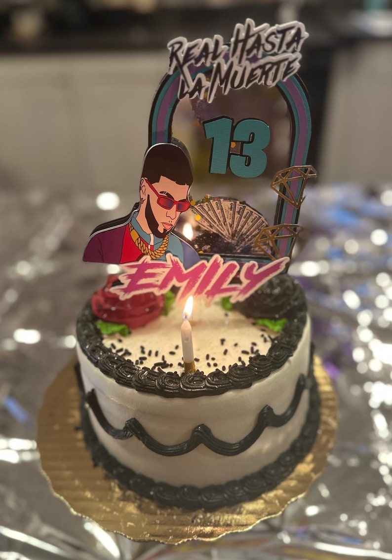 Anuel AA Cake Topper Anuel Birthday Decor Anuel Birthday Etsy