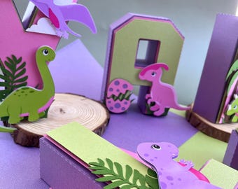 Verjaardagsbrieven dinosaurus meisje, feestdecoratie dinosaurus
