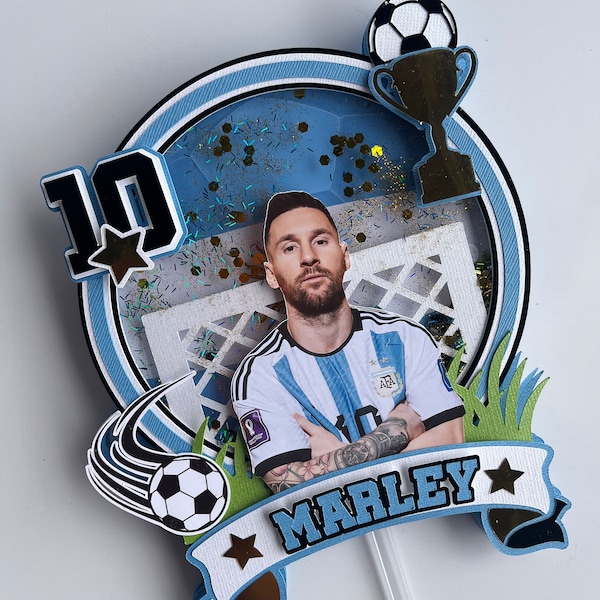 Adorno para tarta de fútbol, decoración para fiesta de fútbol