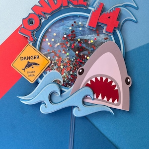 Shark Cake Topper, Shark Birthday, Shark Party, Shark Attack Birthday, Birthday Decor, Shark Birthday Theme, Shark Party Decor