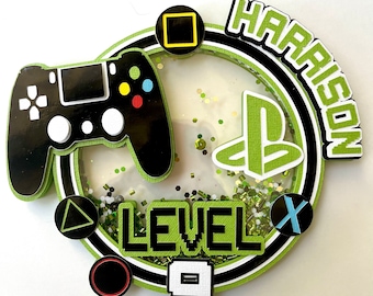 Video Game Cake Topper: Gamer Birthday Party Decoration