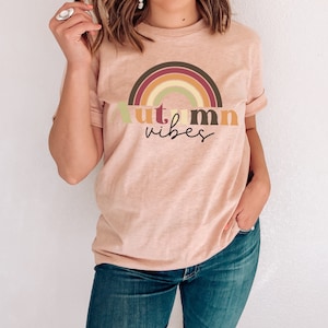 Camiseta Autumn Vibes, Camiseta de otoño, El otoño está aquí, Love Fall & Autumn, Moda de otoño, Moda minimalista de otoño, Vibraciones de otoño, Temporada de calabazas