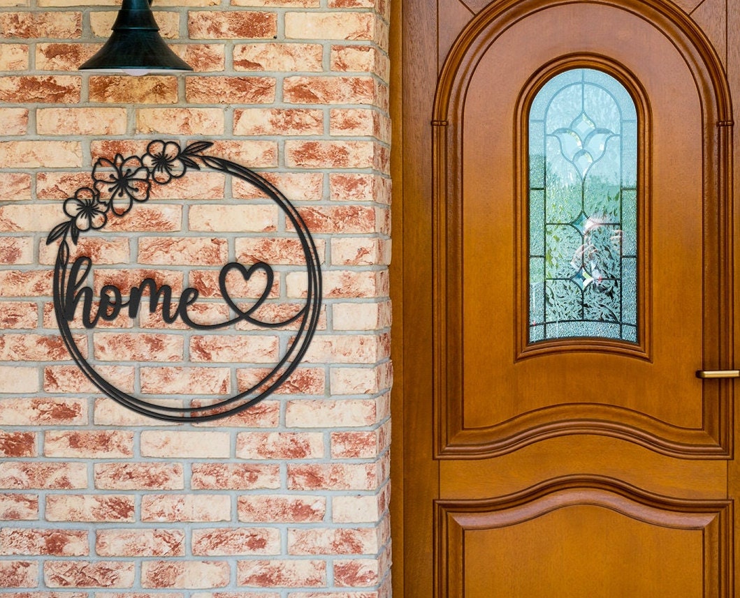 Home Metal Wall Art, Front Porch Sign, Front Door Sign, Housewarming ...