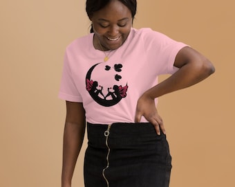 Camisa de Hadas Luna, Camisa Mística, Camisa Celestial, Camiseta Gótica Pastel, Fairy Crewneck, Fairycore Estética
