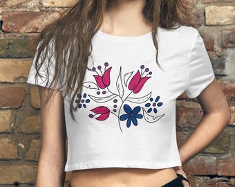 Bi Baby Tee, Bi Floral Shirt, Bi Pride Shirt, Bi Shirt, Subtle Bi Pride, Bi Pride Crop Top, Bisexual Pride T shirt, Discreet Bi Shirt