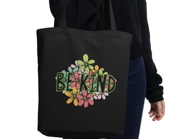 Be Kind Tote Bag, Eco Tote Bag, Reusable Grocery Bag, Aesthetic Tote Bag, Library Bag, Produce Bag
