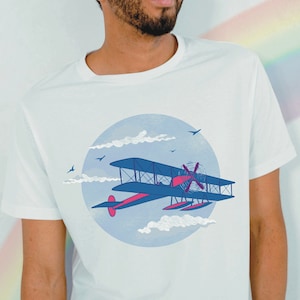 Biplane Shirt, Bi Plane Shirt, Subtle Bi Pride Shirt, Bi Shirt, Bi Shirts for Pride, Funny Bi Puns, Bi Pun Shirt, Funny Bi Shirt