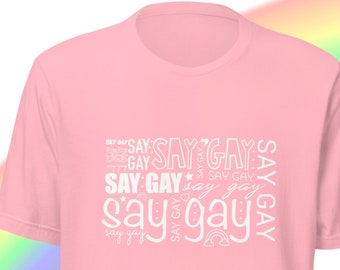 Say Gay Shirt, Protect Trans Kids, LGBTQ Pride 2023 Shirt, Don't Say Gay Bill Florida, Anti-Florida Shirt, Los derechos LGBTQ son derechos humanos