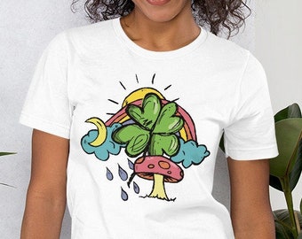 Camisa St Pattys Day, Four Leaf Clover, Shamrock Shirt, Lucky Clover Shirt, Sunshine Shirt, Mushroom Shirt, Hello Spring