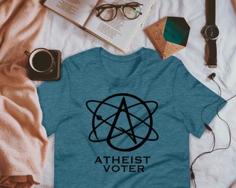 Camisa de votante ateo, tallas unisex S-4XL, múltiples colores disponibles, camiseta atea, camisa de votación
