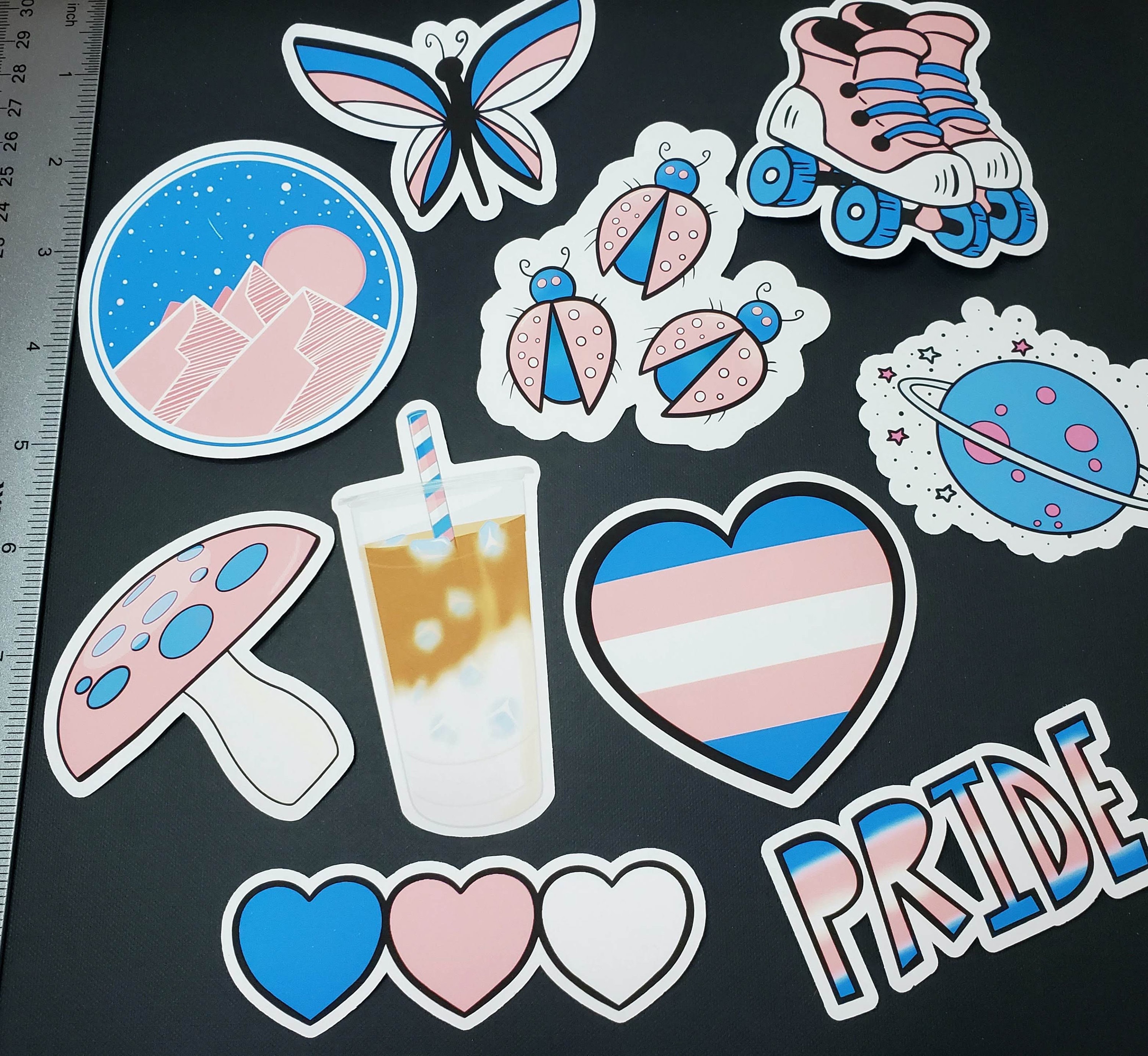 Transgender Pride Subtle Sticker Pack of 10 Trans Pride - Etsy