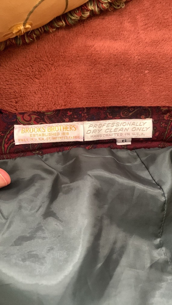 1960s Brooks Brothers Pleated Paisley Skirt WMNS Sz 6 - Gem