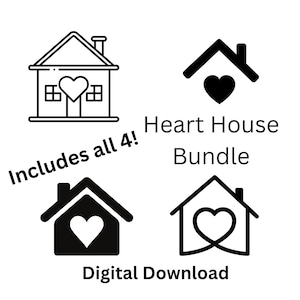 Valentines Realtor, Home Silhouette, Valentines Day, Valentines Day Realtor, Heart House, Home SVG, Home PNG, Realtor, Real Estate Heart