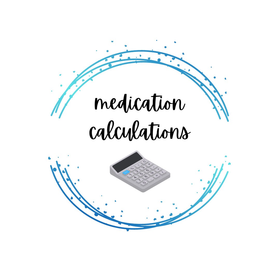 Medication Calculation Study Sheet - Etsy