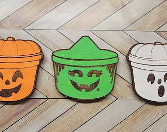Aimants seau d'Halloween pour votre réfrigérateur ou votre salle de classe | Des bonbons ou un sort panier, Halloween compte à rebours, aimant photo personnalisé automne