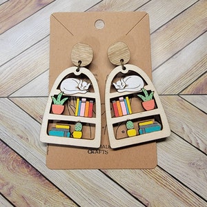 Bookshelf Earrings
