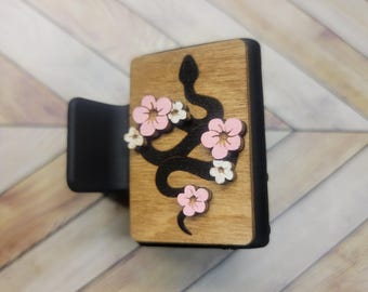 Floral Snake Claw Clip