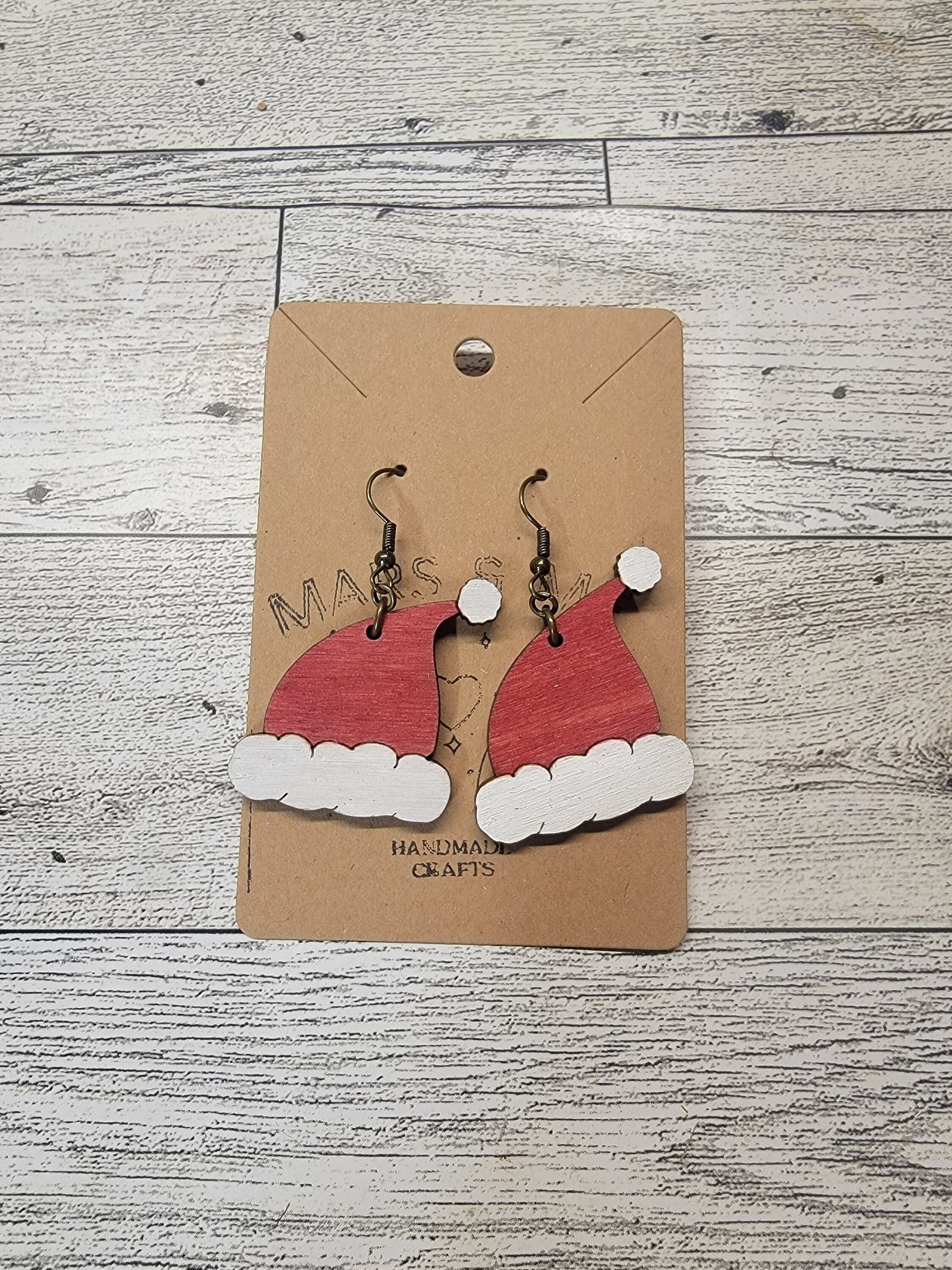 Gemini_mall® Orecchini A Perno Con Zirconi A Forma Di Cappello Di Babbo Natale - Gioiello Donna Ragazza Per Natale - 2