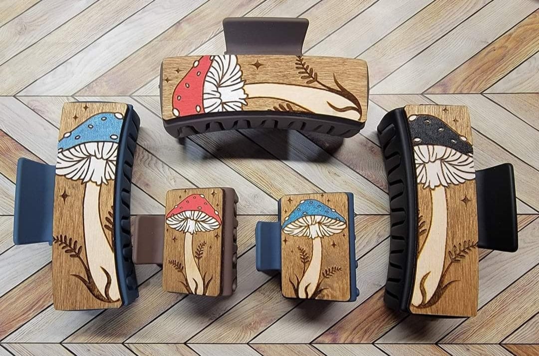 Mushroom Claw Clips