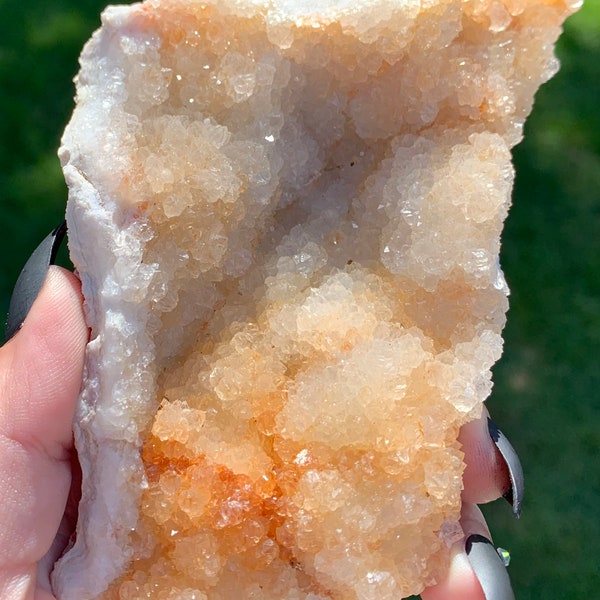 Amazing Missouri Quartz Drusy (druzy) Crystal Specimen with beautiful citrine coloring