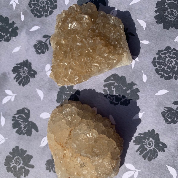 Two beautiful Missouri Smoky and Clear Quartz Drusy (Druzy) Crystal specimens
