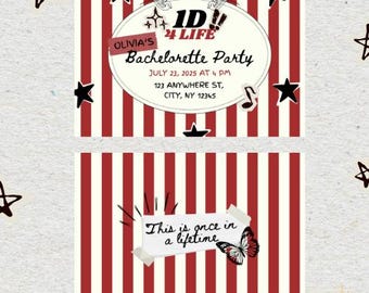 BEWERKBARE EN AFDRUKBARE sjabloon voor 1D 4 Life vrijgezellenfeest (4 x 6 & 5 x 7) | Online bewerken met Canva