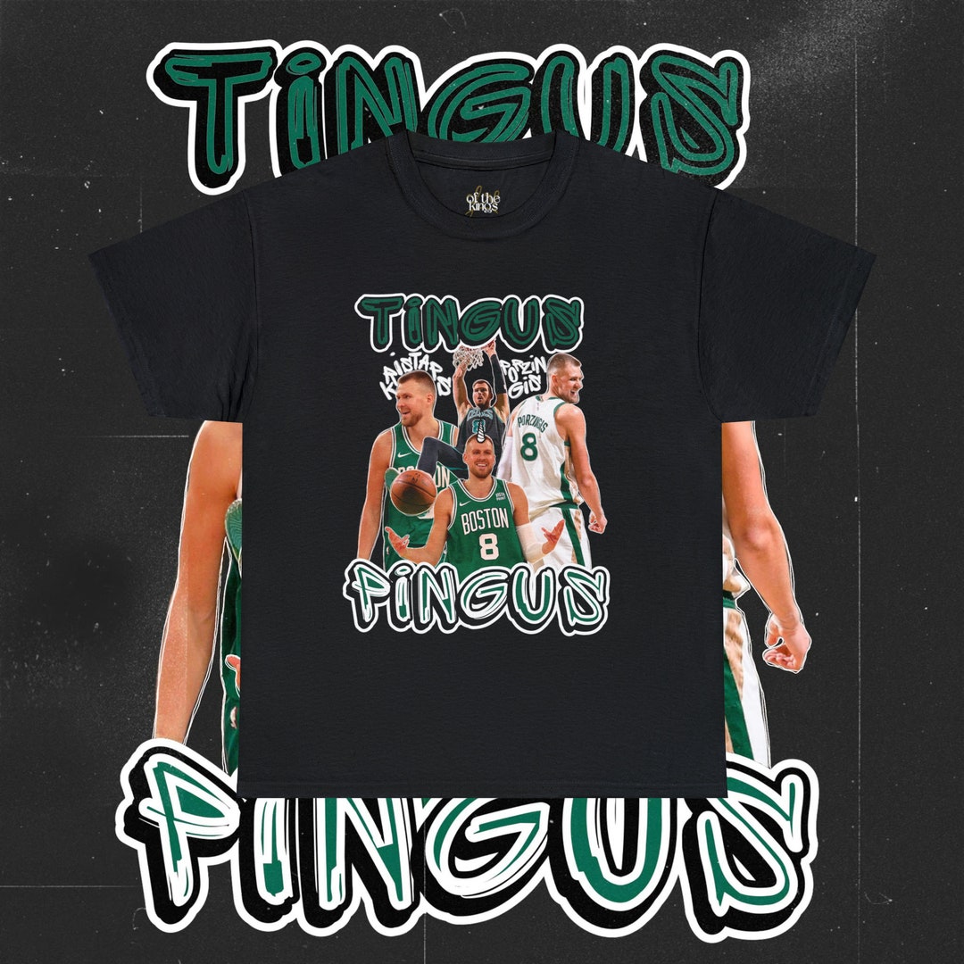Kristaps Porzingis Tingus Pingus Boston Celtics NBA Unisex Heavy Cotton