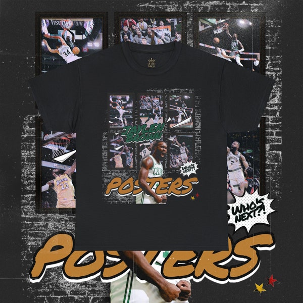 Jaylen Brown Poster Dunks Boston Celtics Unisex Heavy Cotton Graphic Tee Shirt