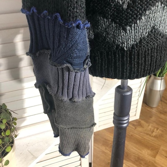 Handcrafted Patch Knitted Sweater Upcycled Fairy … - image 9