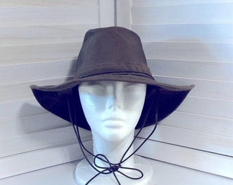 Henschel Hat Co USA vintage brown Indiana Jones style explorer hat sz women’s M