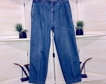 Vintage 90s Mom’s jeans high rise wide legs blue sz 32